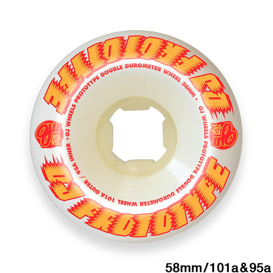 OJ ウィール TEAM PROTOTYPES DOUBLE DURO MINI COMBO - 58MM / 101A | 95A(TRICK/CRUISER HYBRID WHEEL)