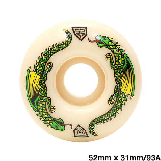 POWELL PERALTA ウィール DRAGON FORMULA GREEN DRAGON - 52MM x 31MM / 93A(TRICK/CRUISER HYBRID WHEEL)