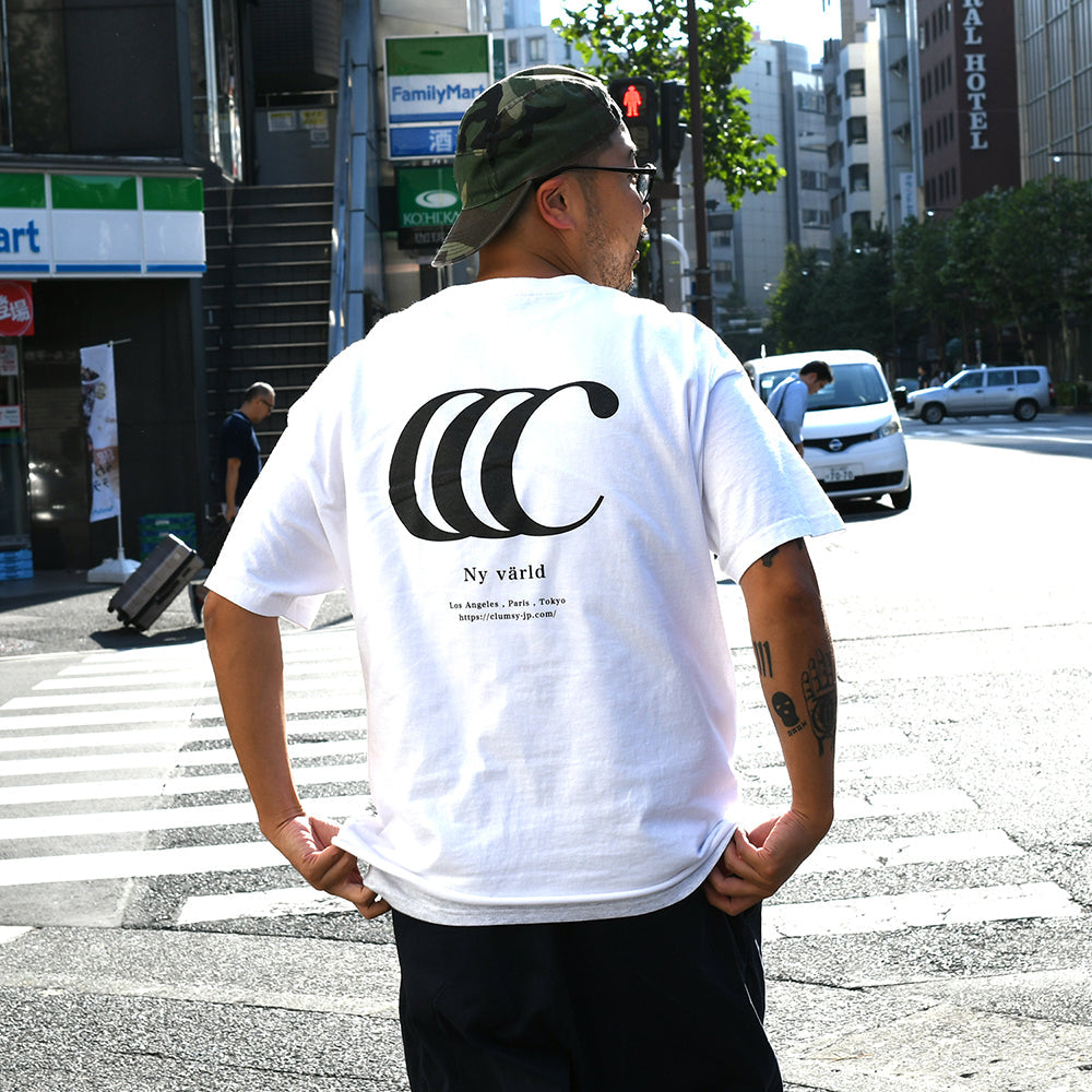 CLUMSY PICTURES LIMITED CCC S/S WIDE TEE - BLACK/WHITE
