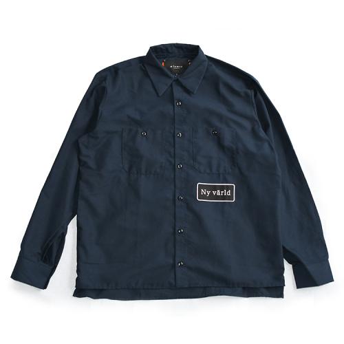 clumsy. Pictures x REDKAP 長袖シャツ CUTOFF L/S SHIRTS - NAVY