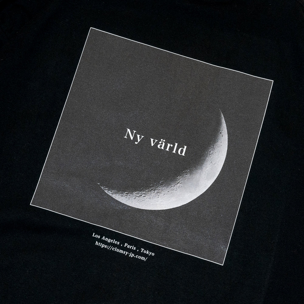 CLUMSY PICTURES T CRESCENT MOON L/S TEE - BLACK