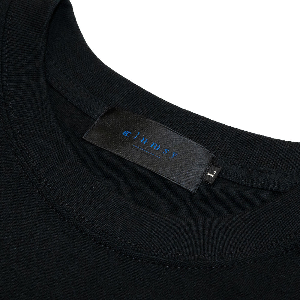 CLUMSY PICTURES T CRESCENT MOON L/S TEE - BLACK