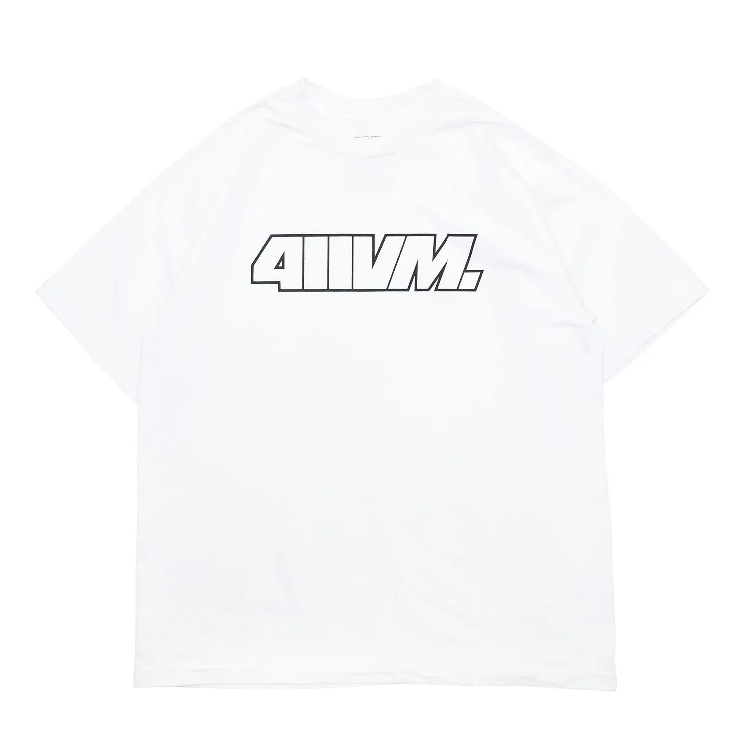 限定リリースされた「411VM 復刻コレクション」からOGロゴがフロントに大きくプリントされたTシャツ「411VM OUTLINE GARMENT PREMIUM TEE」の前面の商品写真