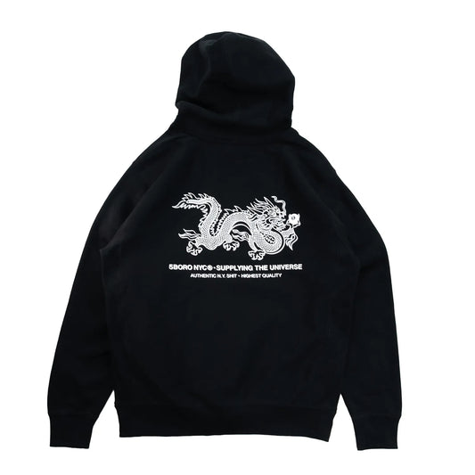 5BORO 5BALL DRAGON PULLOVER HOODIE - BLACK