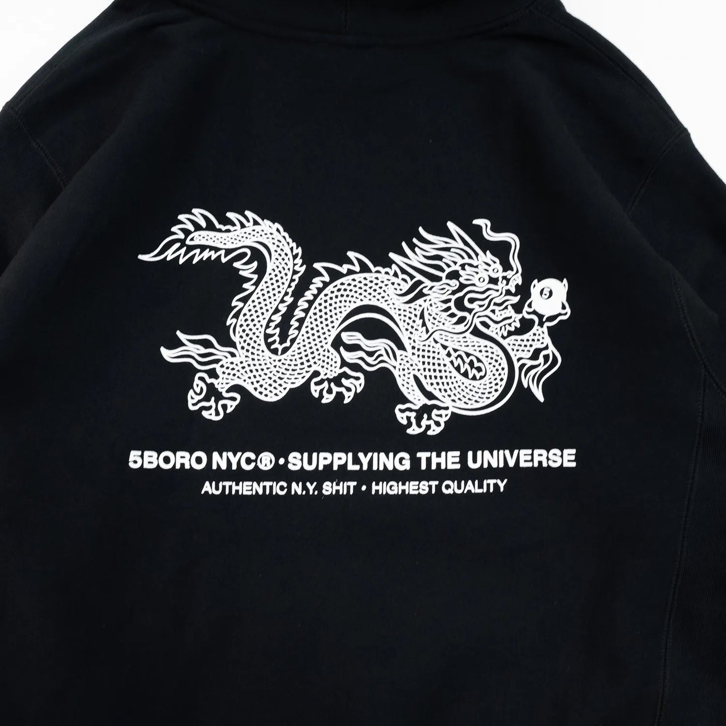 5BORO 5BALL DRAGON PULLOVER HOODIE - BLACK