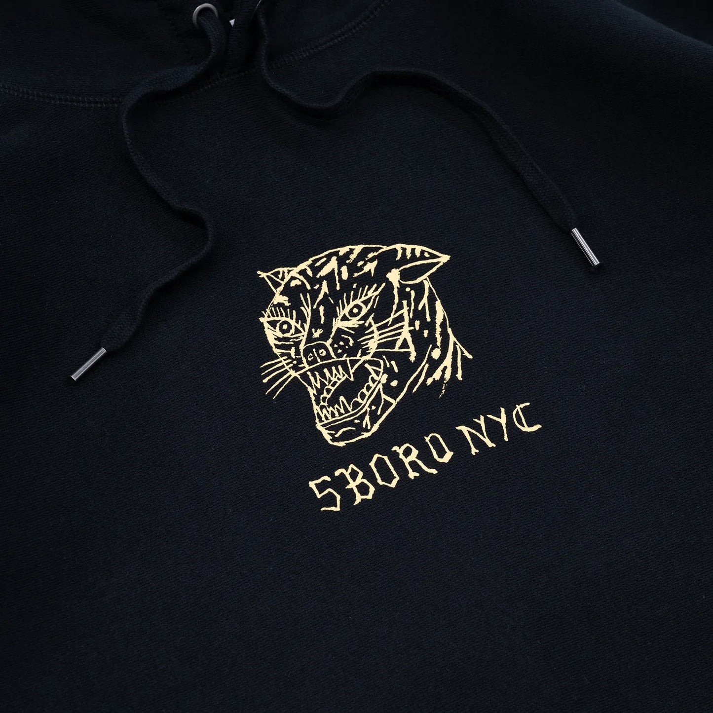 5BORO DEMON CAT PULLOVER HOODIE - BLACK
