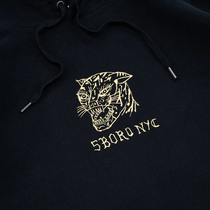 5BORO DEMON CAT PULLOVER HOODIE - BLACK