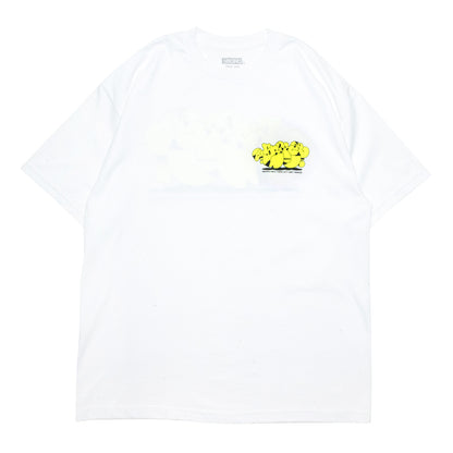 5BORO / 5B X SP-ONE CRACLE S/S TEE - WHITE/HIGH LIGHTER YELLOW (DEAD STOCK)
