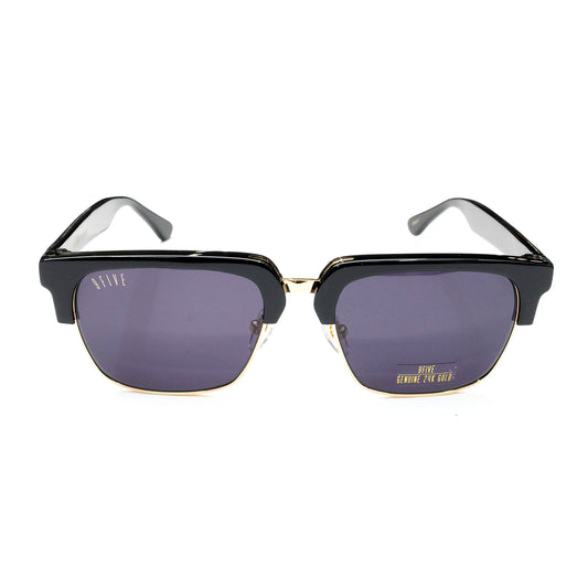 9FIVE / BELMONT BLACK ＆ 24K GOLD SUNGLASSES