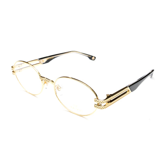 9FIVE / LOTUS BLACK ＆ 24K GOLD CLEAR LENS SUNGLASSES