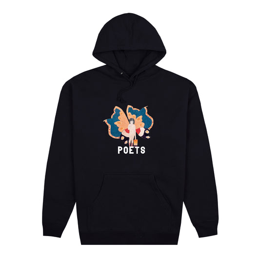 POETS GIRL HOODIE - BLACK