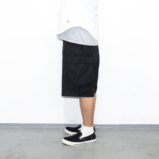 PRIME M-65 REMAKE CARGO SHORTS - BLACK