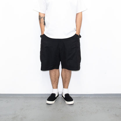 PRIME M-65 REMAKE CARGO SHORTS - BLACK