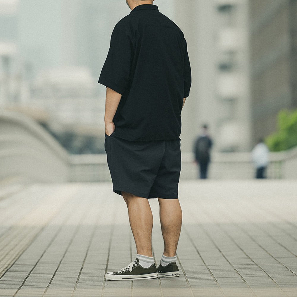 FAKIE STANCE DRAW CORD SHORTS - BLACK