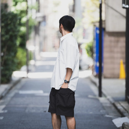 Anders™ / WIDE DRAPE S/S SHIRTS - PEARL WHITE