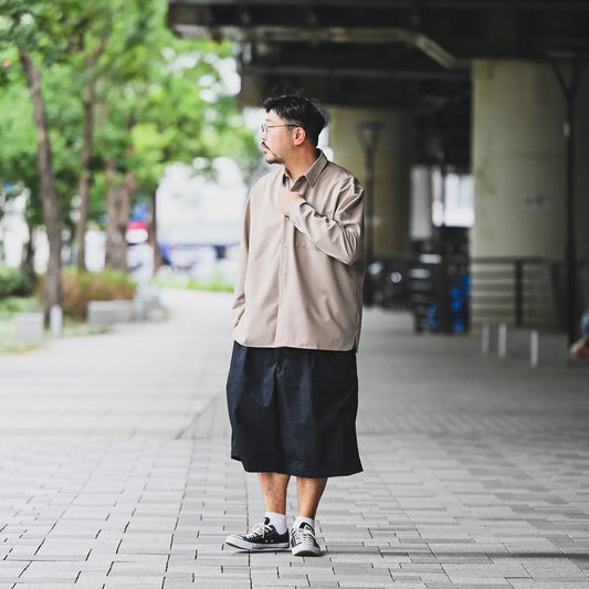 Anders™ WIDE DRAPE L/S SHIRTS - DARK NAVY