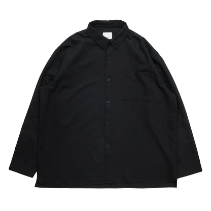 Anders™ / WIDE DRAPE L/S SHIRTS - BLACK