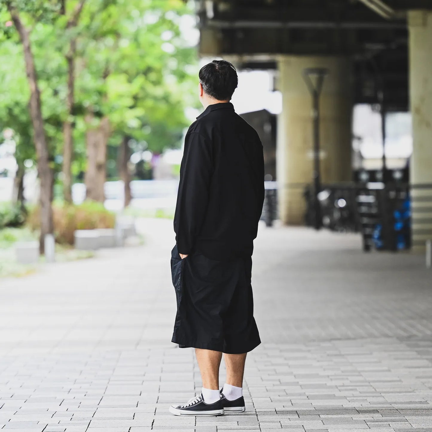 Anders™ / WIDE DRAPE L/S SHIRTS - DARK NAVY