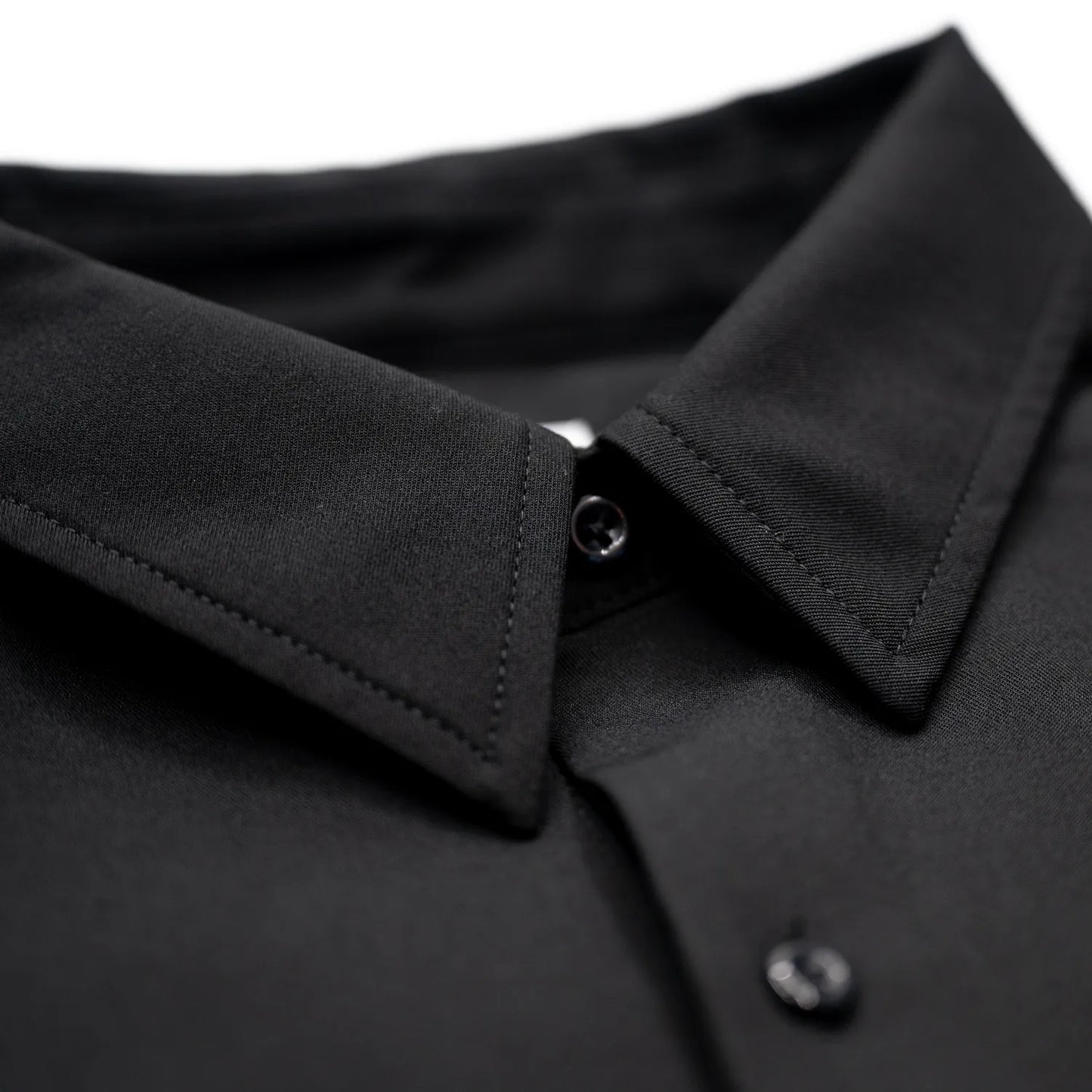 Anders™ / WIDE DRAPE L/S SHIRTS - BLACK