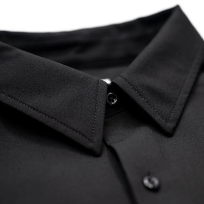 Anders™ / WIDE DRAPE L/S SHIRTS - BLACK
