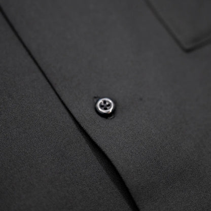 Anders™ / WIDE DRAPE L/S SHIRTS - BLACK