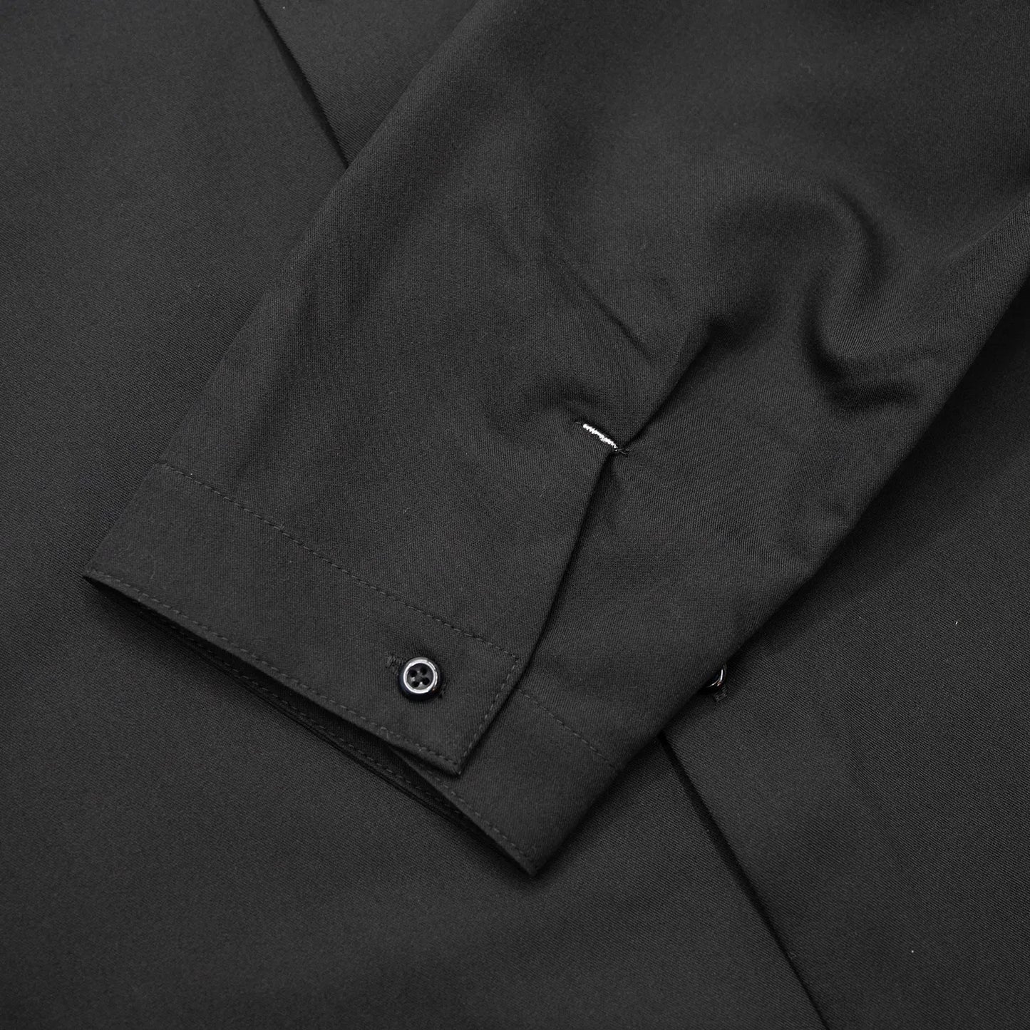 Anders™ / WIDE DRAPE L/S SHIRTS - BLACK