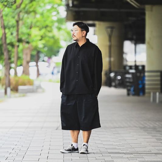 Anders™ WIDE DRAPE L/S SHIRTS - DARK NAVY