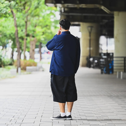 Anders™ / WIDE DRAPE L/S SHIRTS - DARK NAVY