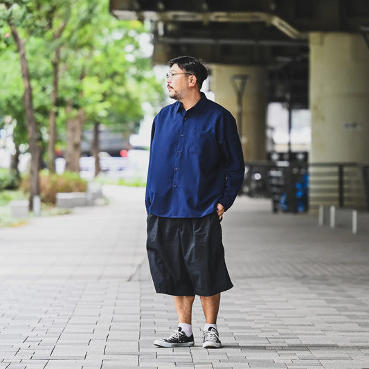Anders™ WIDE DRAPE L/S SHIRTS - DARK NAVY