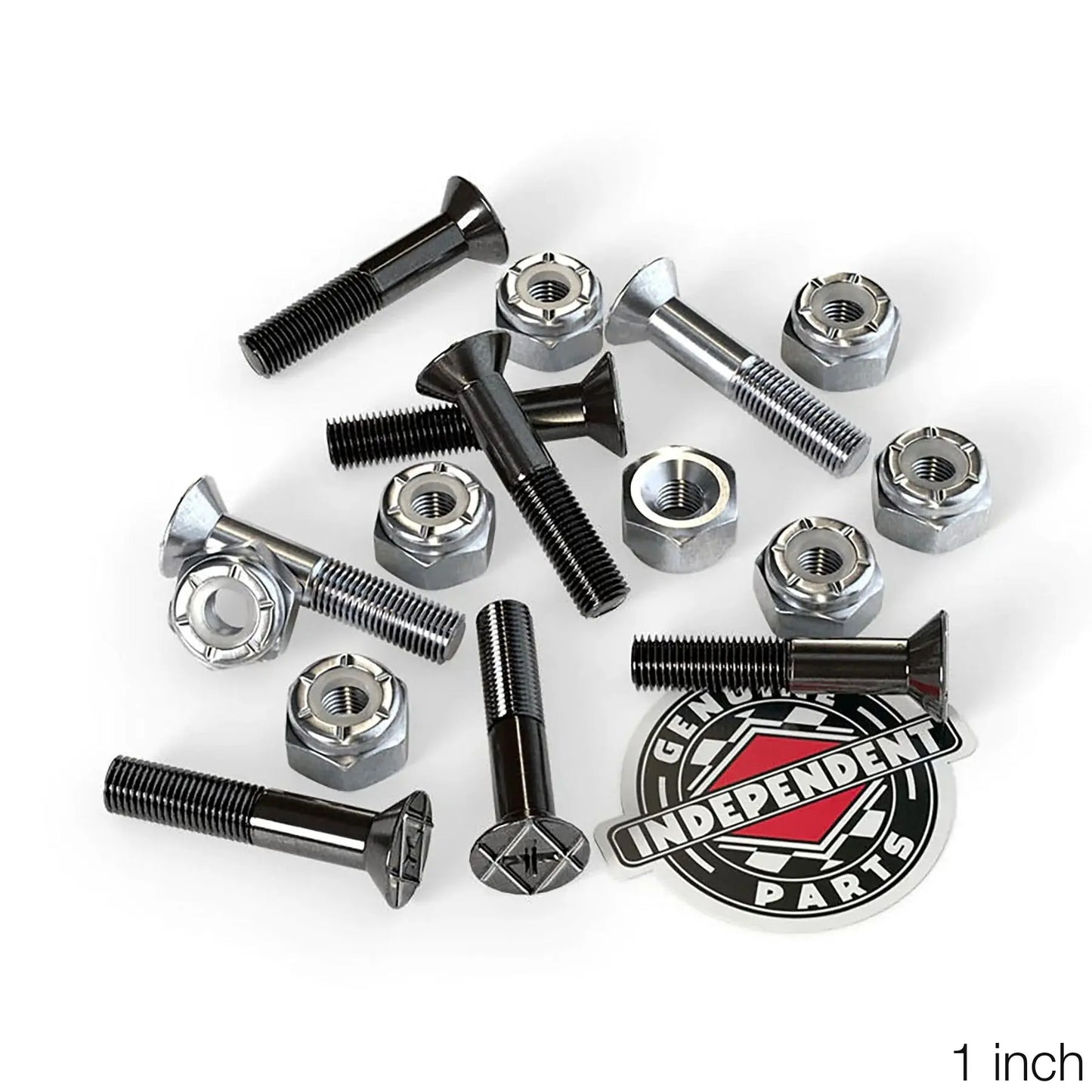 INDEPENDENT TRUCKS BOLTS BLACK/SILVER - 1 INCH (PHILLIPS)