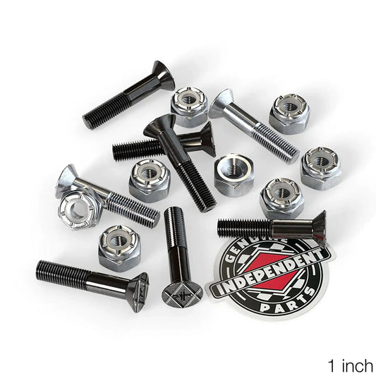 INDEPENDENT TRUCKS BOLTS BLACK/SILVER - 1 INCH (PHILLIPS)