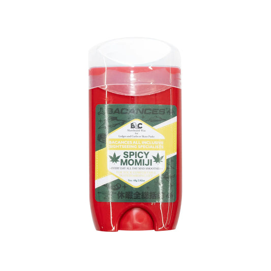 柳町唯が手がける「BACANCES ALL INCLUSIVE」の人気アイテム「DEODORANT STICK」のSPICY MOMIJIフレーバーの正面からの商品写真