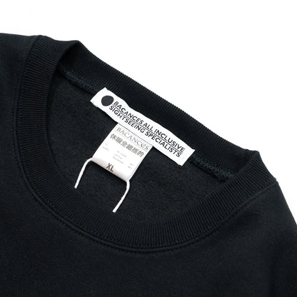 VACANCES / BC URA CREW NECK SWEAT (WORK SHOP LOGO) - BLACK