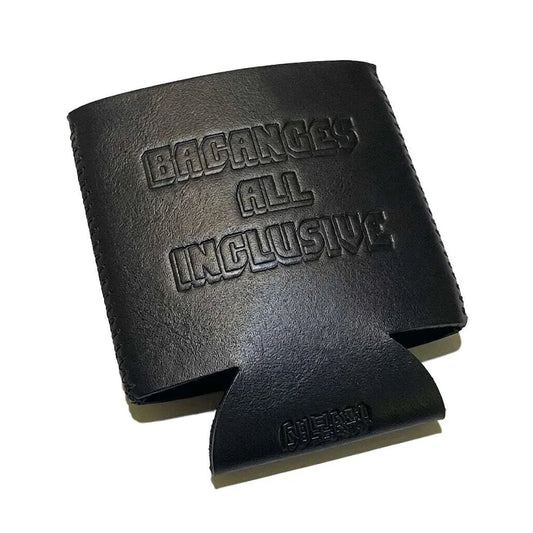 BACANCESのBLACKカラーのビーガンレザーを使用したクージー「BC VEGAN LEATHER COOZIE」の裏面の商品写真