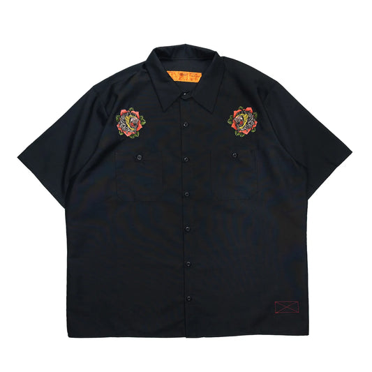 BACANCES / BLC WORK S/S SHIRTS（BARALION）- BLACK