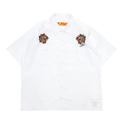 BACANCES / BLC WORK S/S SHIRTS（BARALION）- WHITE