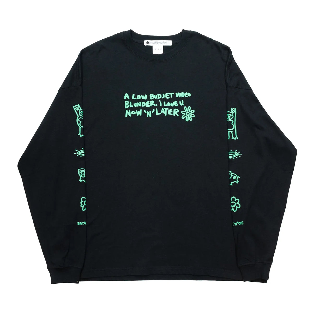 BACANCES / BC BC L/S TEE (NOW"N"LATER）- BLACK