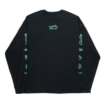 BACANCES / BC BC L/S TEE (NOW"N"LATER）- BLACK