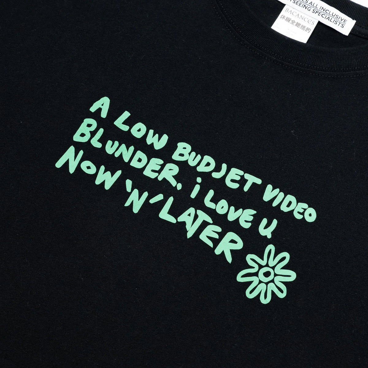 BACANCES / BC BC L/S TEE (NOW"N"LATER）- BLACK