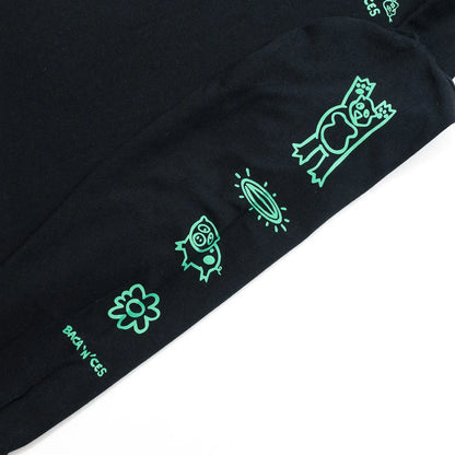 BACANCES / BC BC L/S TEE (NOW"N"LATER）- BLACK