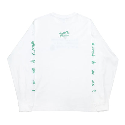 BACANCES / BC BC L/S TEE (NOW"N"LATER）- WHITE