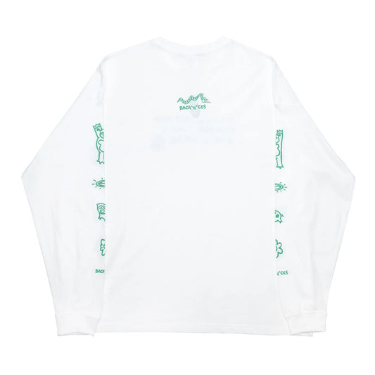 BACANCES / BC BC L/S TEE (NOW"N"LATER) - WHITE