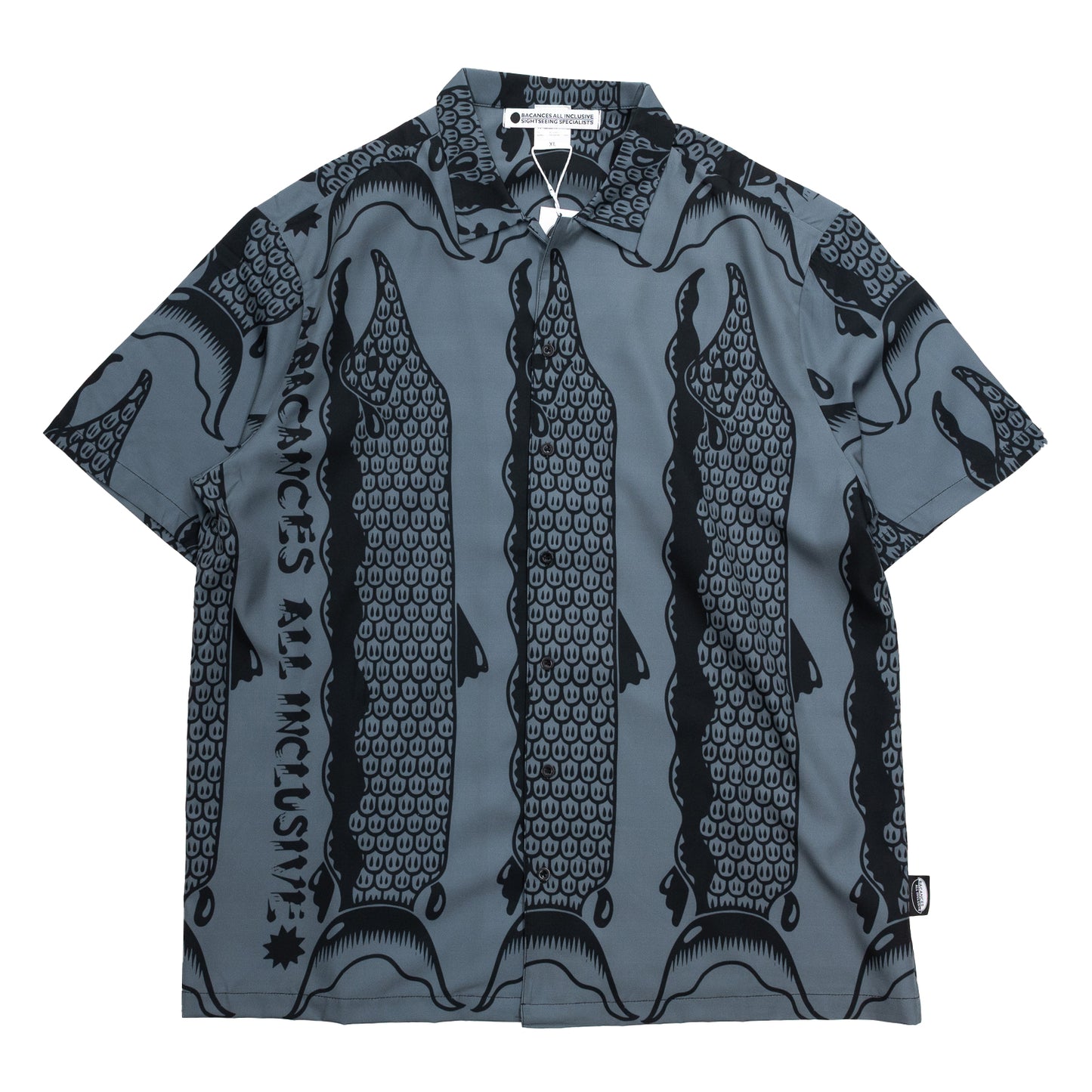 BACANCES / BC SKEM HAWAIAN S/S SHIRTS（SAKE）- BLACK
