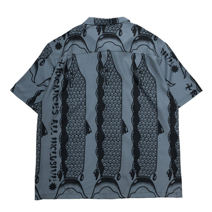 BACANCES / BC SKEM HAWAIAN S/S SHIRTS（SAKE）- BLACK