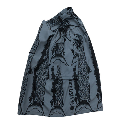 BACANCES / BC SKEM HAWAIAN S/S SHIRTS（SAKE）- BLACK