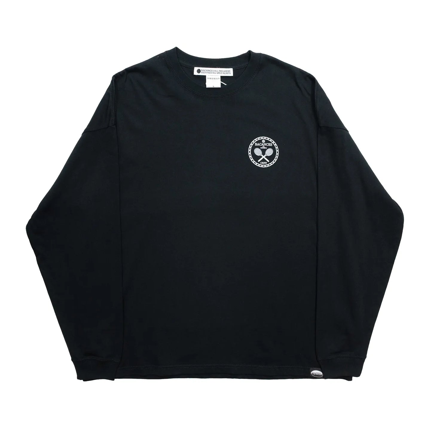 BACANCES ALL INCLUSIVE / TENNIS CREW BC L/S TEE - BLACK