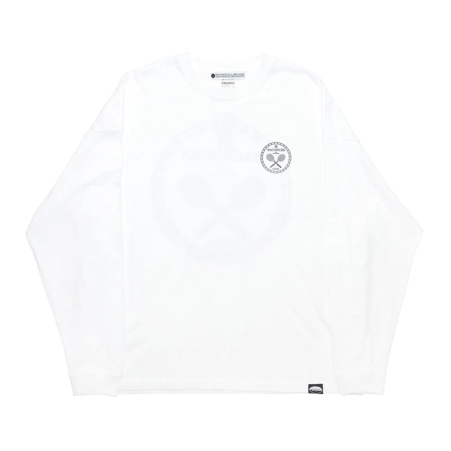 BACANCES ALL INCLUSIVE / TENNIS CREW BC L/S TEE - WHITE