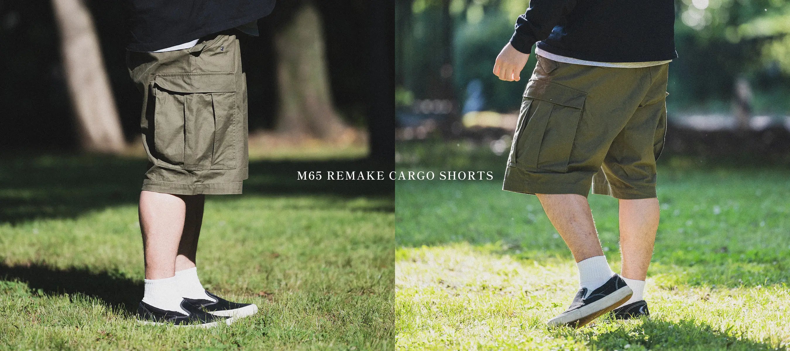 Primeがリメイクした「M-65 CARGO SHORTS」のバナー
