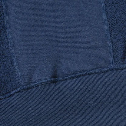 ヴィンテージマニア垂涎の沿岸警備隊のトレーニングウェアをBuzz Rickson’s（バズリクソンズ）が再現したスウェットパーカー「HORIZONTAL KNITTING SWEAT PARKA COAST GUARD」のNAVYカラーのホリゾンタル・ニッティングの腰部分の写真