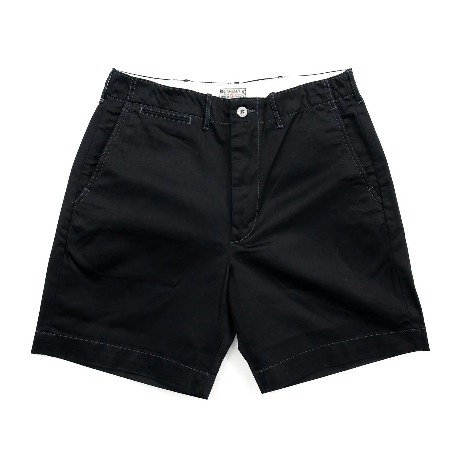 BUZZ RICKSON'S(バズリクソンズ)の「EARLY MILITARY CHINOS (MOD.) 1945 MODEL SHORTS」のBLACKカラーの正面からの商品写真